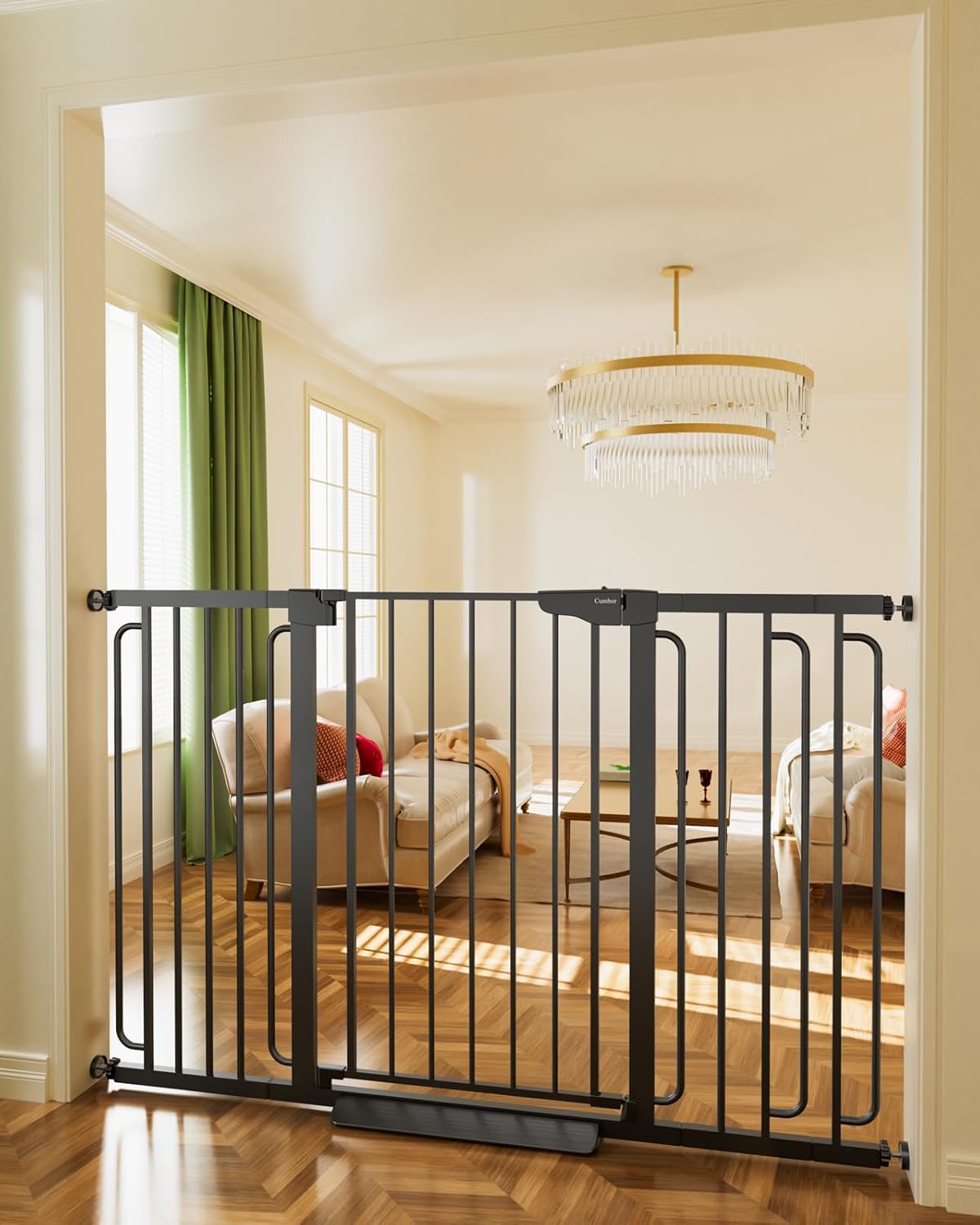 Cumbor 36in Extra Tall Baby Gate for Stairs and Doorways