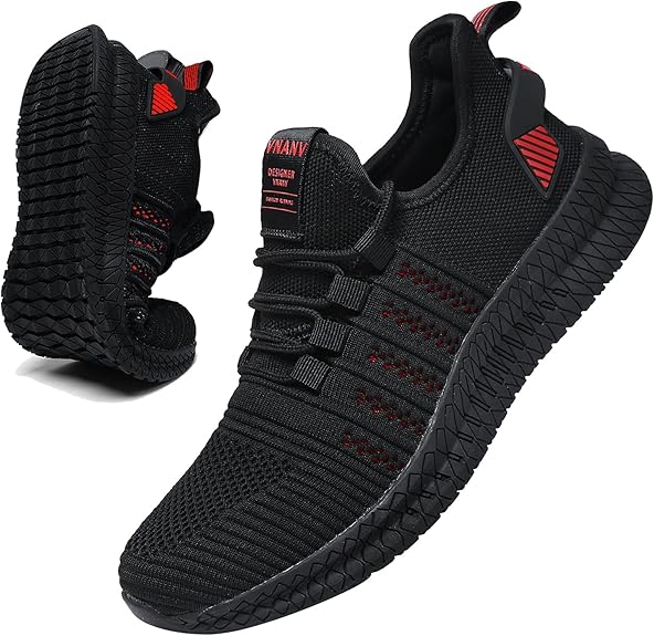 VNANV Mens Slip On Walking Shoes Lightweight Breathable Comfort