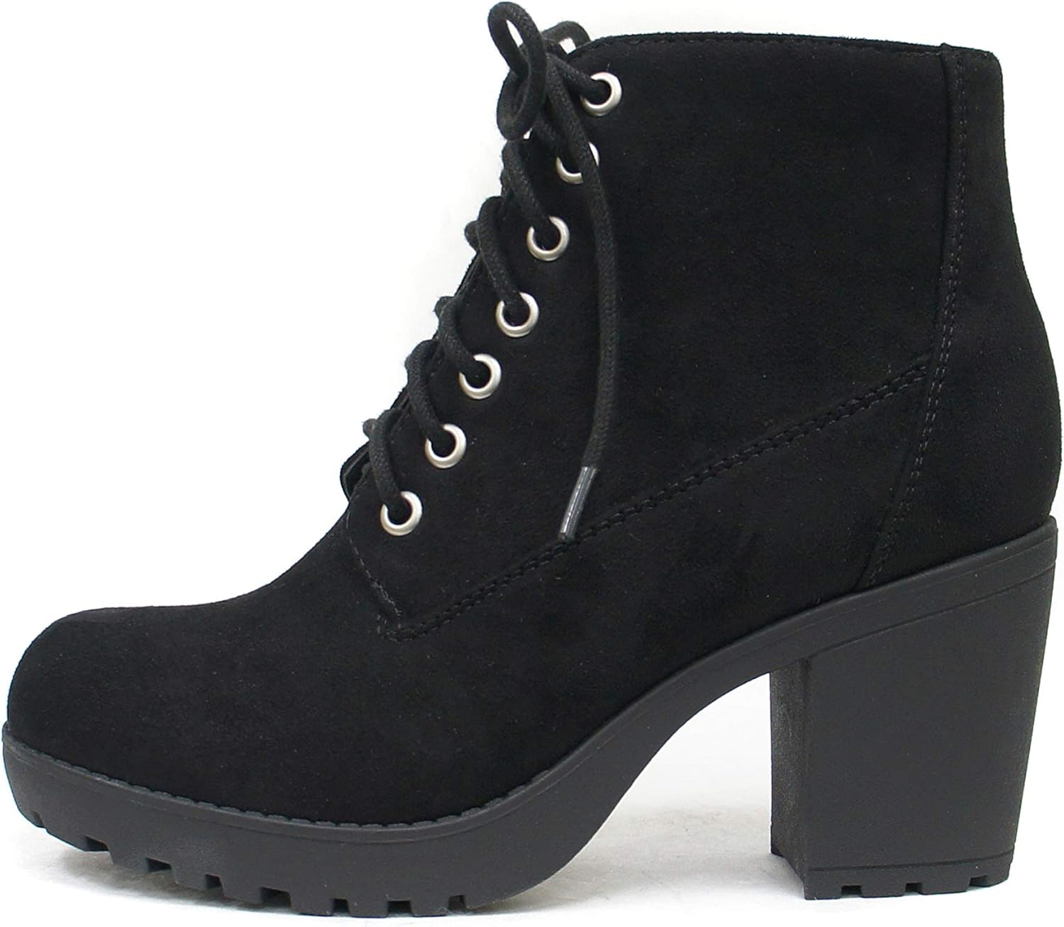 Soda Second Lug Sole Chunky Heel Combat Ankle Bootie Review