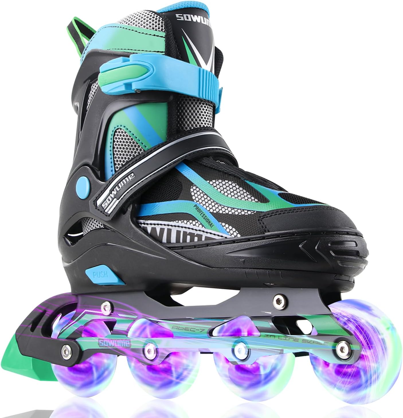 Sowume Adjustable Inline Skates for Kids with Light Up Wheels