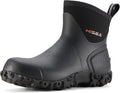 HISEA Men's Ankle Rubber Rain Boots - Waterproof Comfort