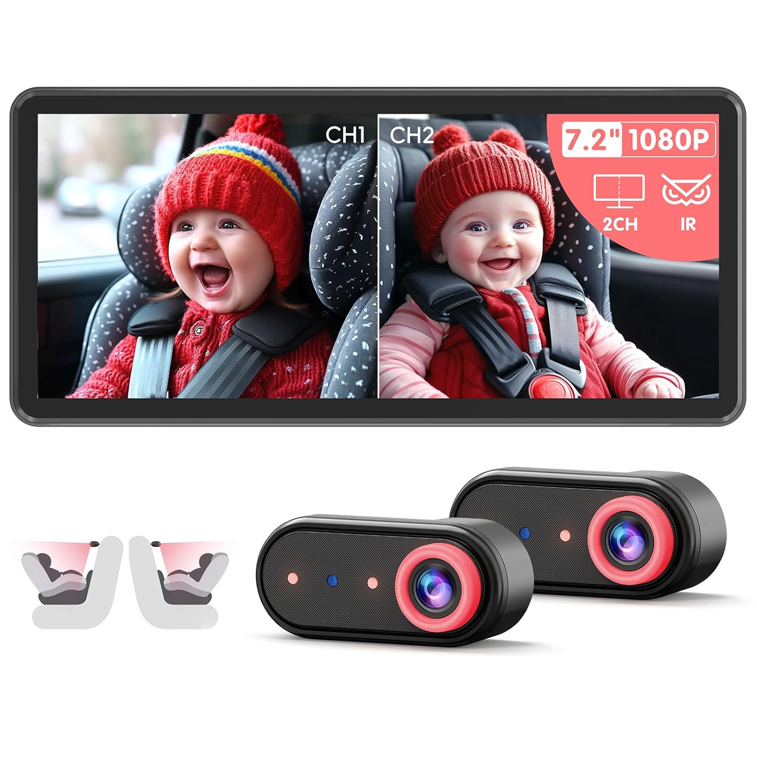 BM5PRO Dual Camera Baby Monitor for Safe Travel with Kids