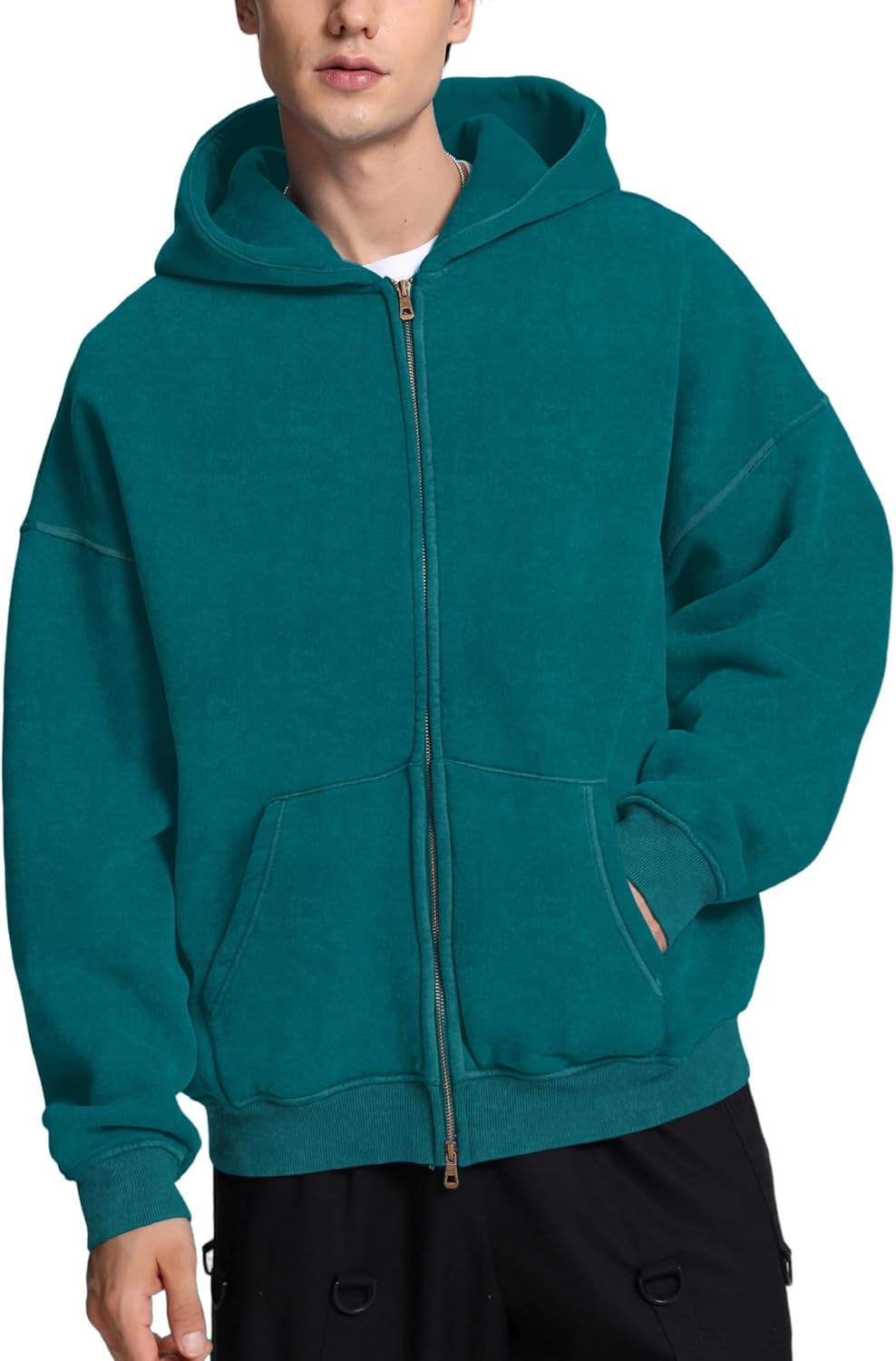 Oversized Acid Wash Hoodie for Unisex Comfort and Style