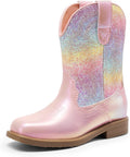 DREAM PAIRS Toddler Cowboy Boots Kids Western Square Toe