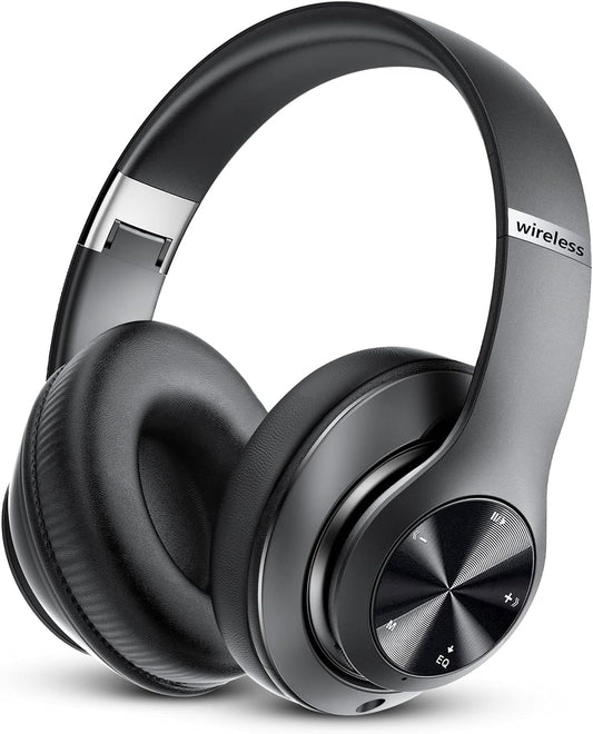 60-Hour Playtime Bluetooth Headphones with Deep Bass