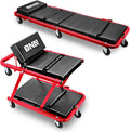 48in 2 IN 1 Folding Rolling Garage Shop Creeper Roller Seat