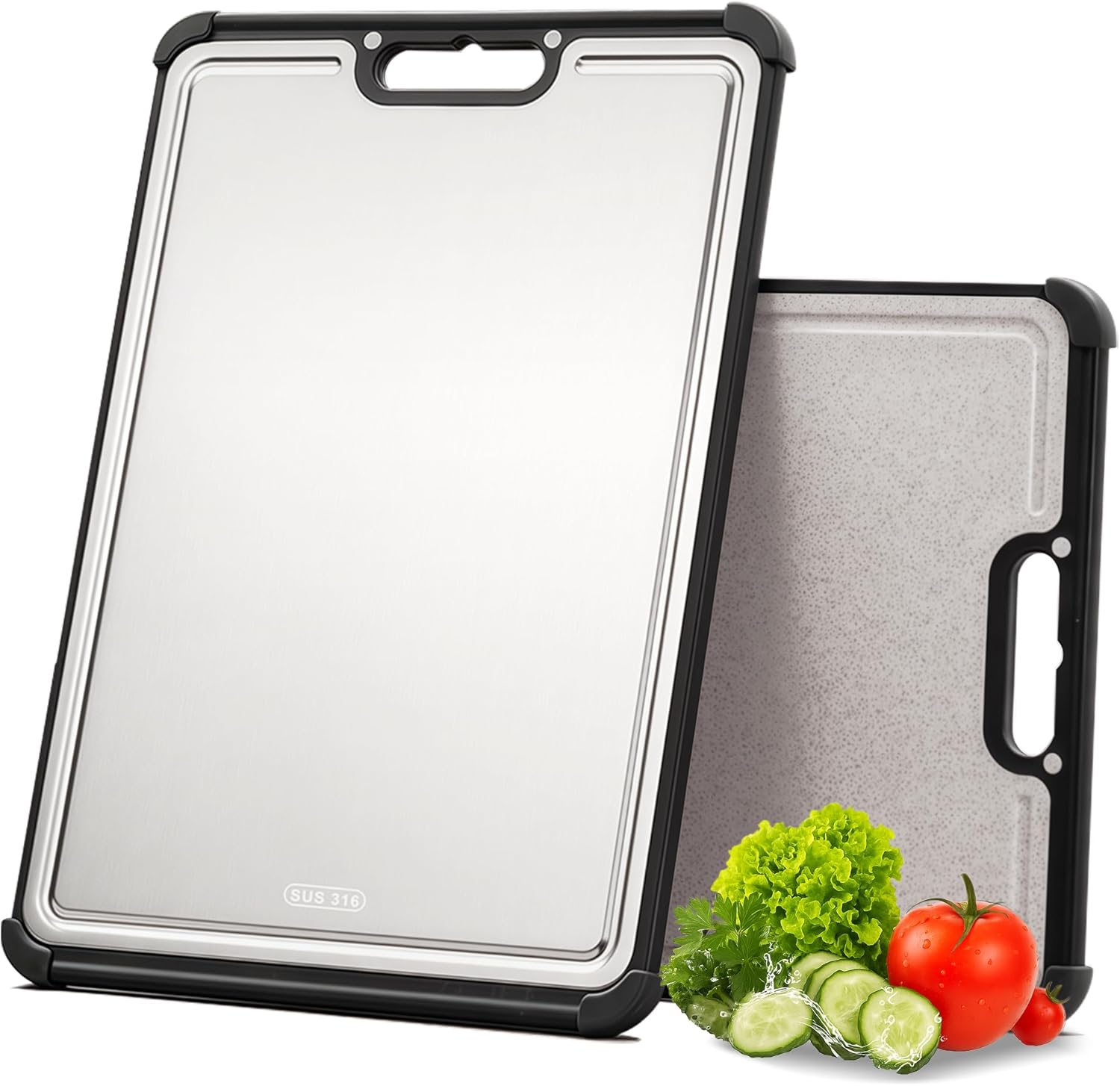 Premium 316 Stainless Steel Cutting Board for Healthy Cooking