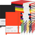 15 Pack Journal Notebook A5 Hardcover Set with Pens - Bulk Durable