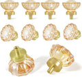 Champagne Crystal Cabinet Knobs and Pulls 8 Pack - Glass Drawer