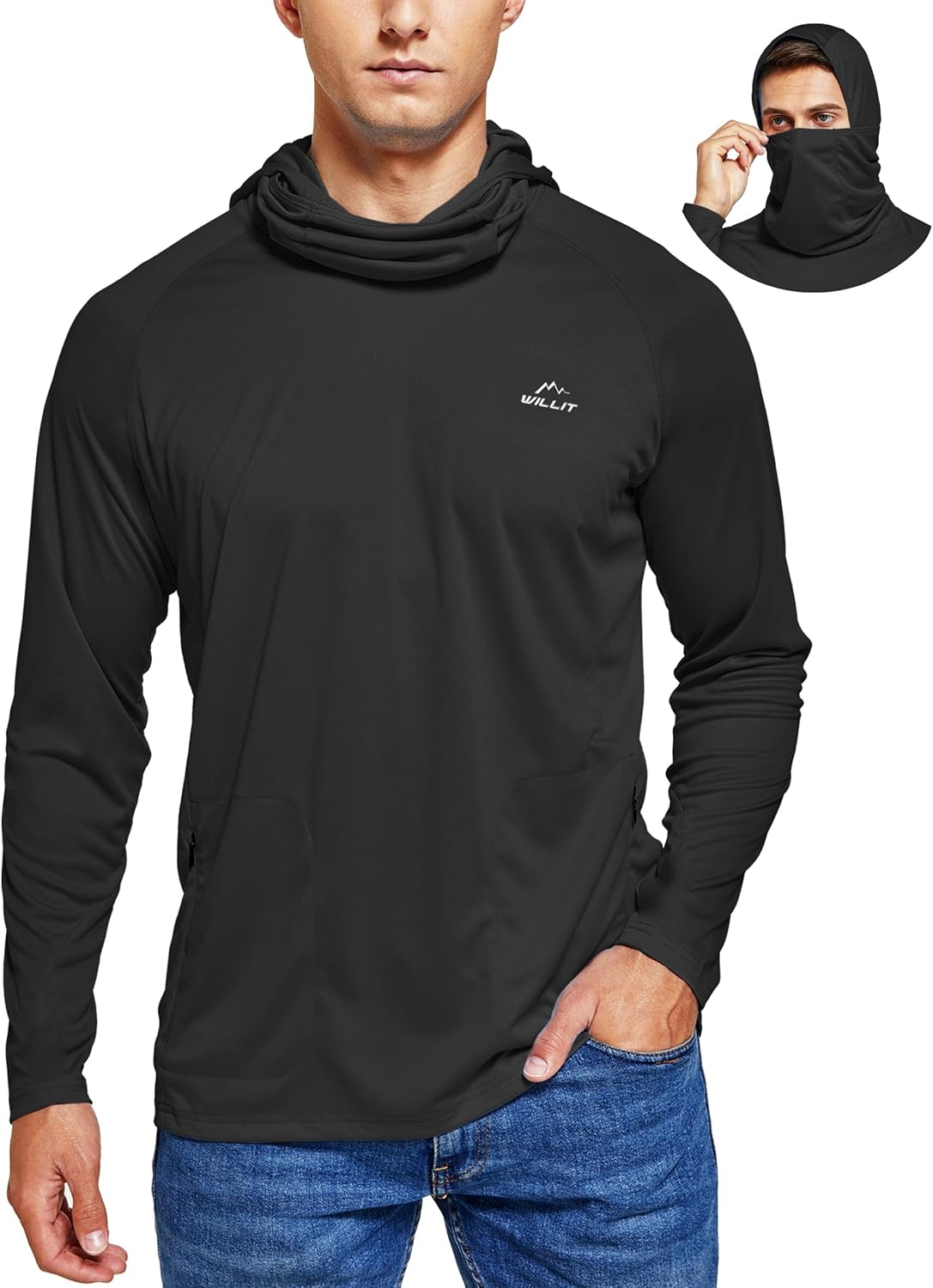 WILLIT Men's UPF 50+ Sun Hoodie - Lightweight Sun Protection