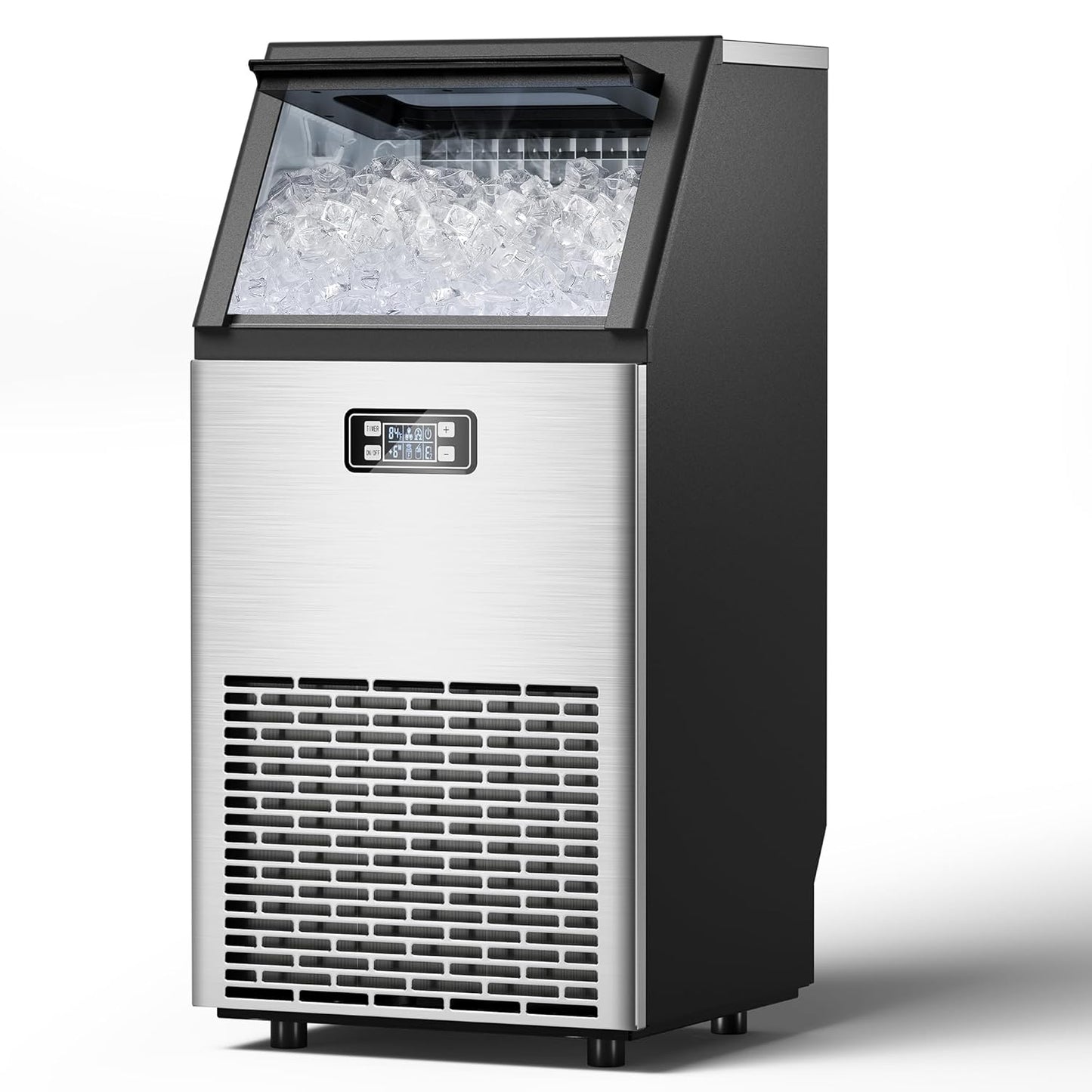100 lbs/24H Undercounter Ice Maker - Self Cleaning, Stainless Steel, 33lbs Storage