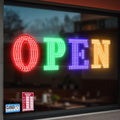 30 in x 10 in Large Open Signs for Business - Ultra Bright Visibility