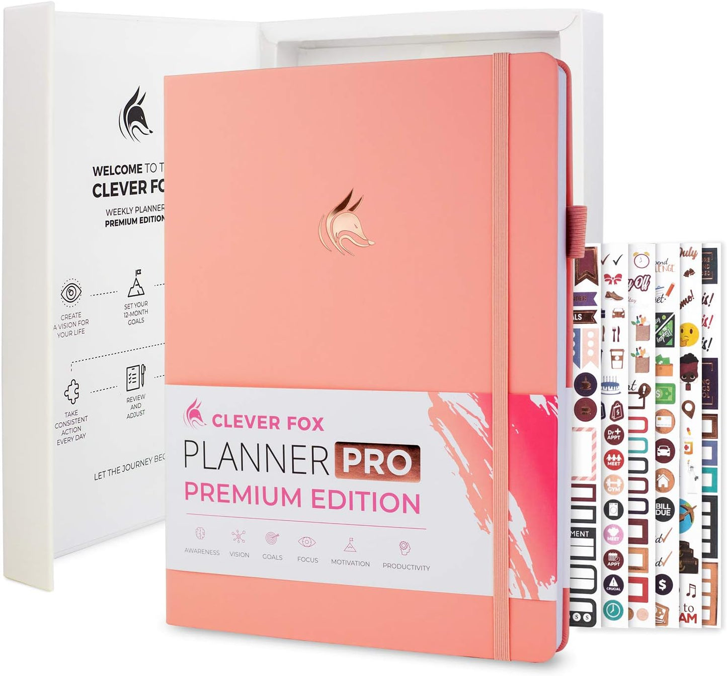 Clever Fox Planner Pro Premium A4 Weekly & Monthly Organizer