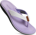 Womens Flip Flops with Arch Support Pastel Lilac - Recovery Sandals