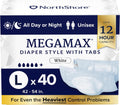 Adult Overnight Diapers Large 42-54 in - 12-Hour Tab-Style Case