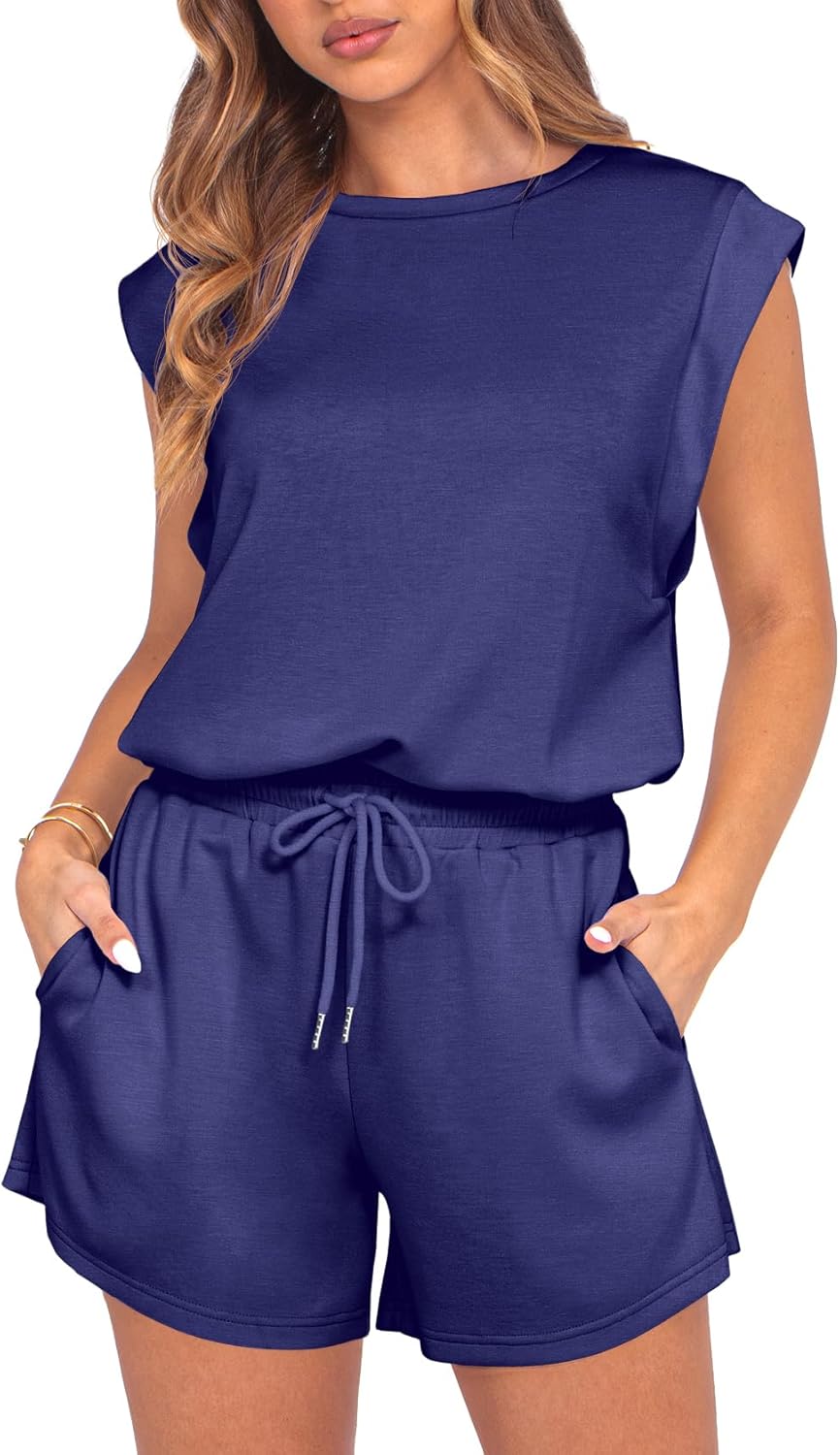 GRECERELLE Summer Rompers for Women with Adjustable Waistband