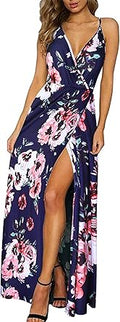 Women's Maxi Sundress 2024 Summer Wrap V-Neck - Beach Ready