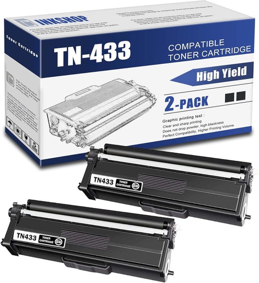TN-433BK Compatible Toner Cartridge by INKSHOP - 2 Pack