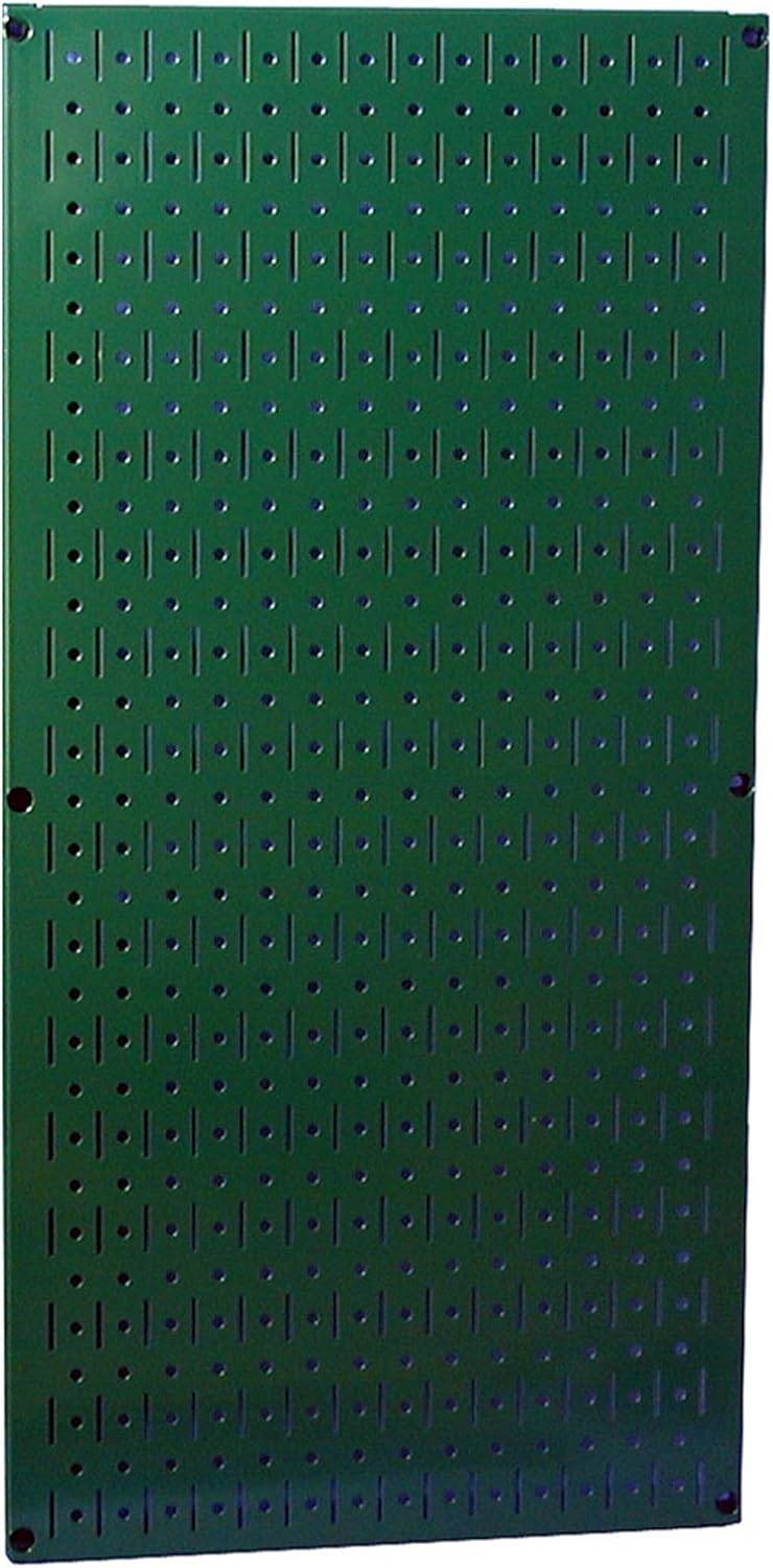 Wall Control Pegboard 32in x 16in Green Metal Tool Board Panel