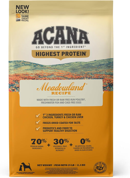 ACANA Highest Protein Grain Free Dry Dog Food for Healthy Pets
