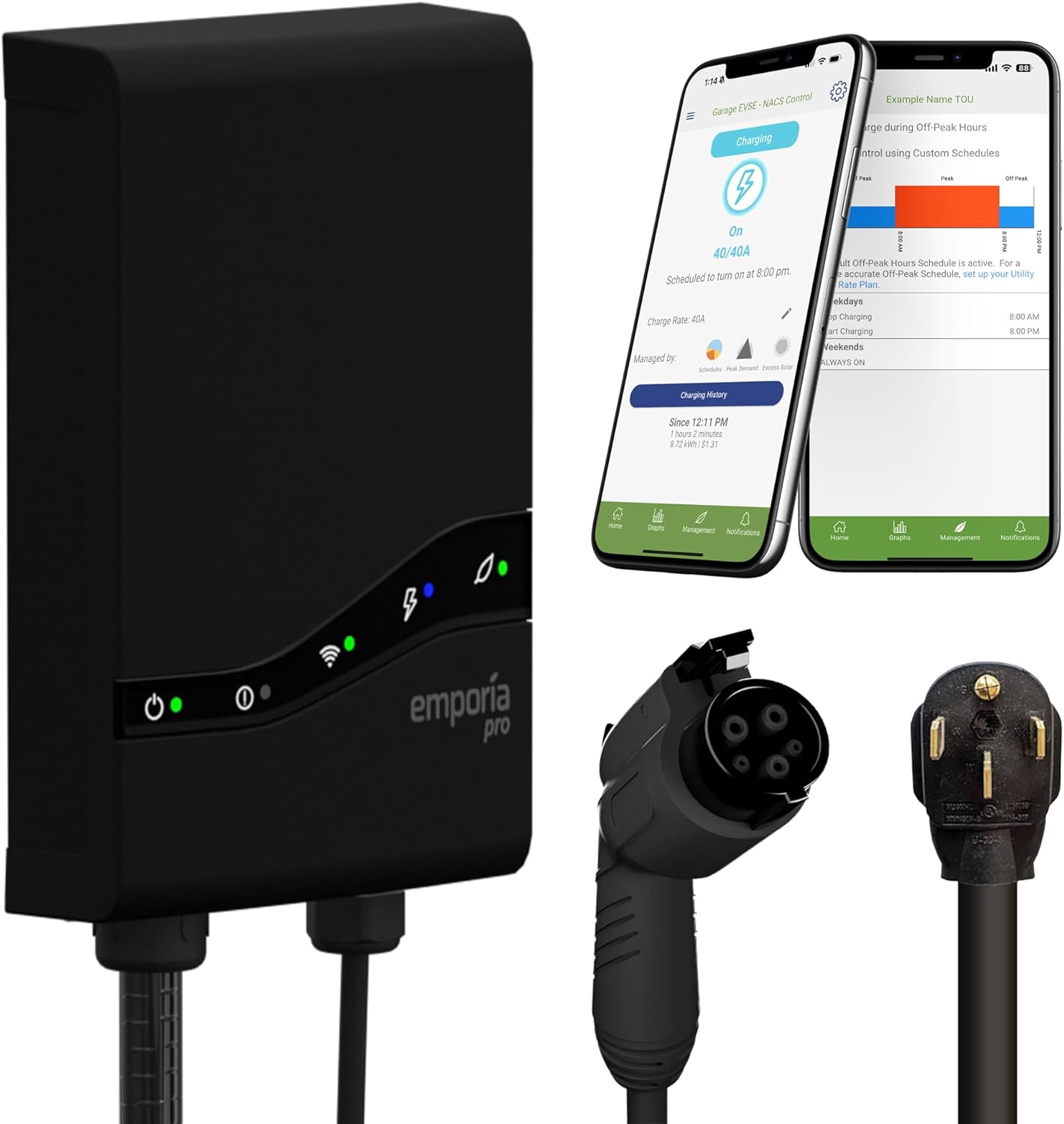 Fast Charging EV Charger with PowerSmart Technology for Home