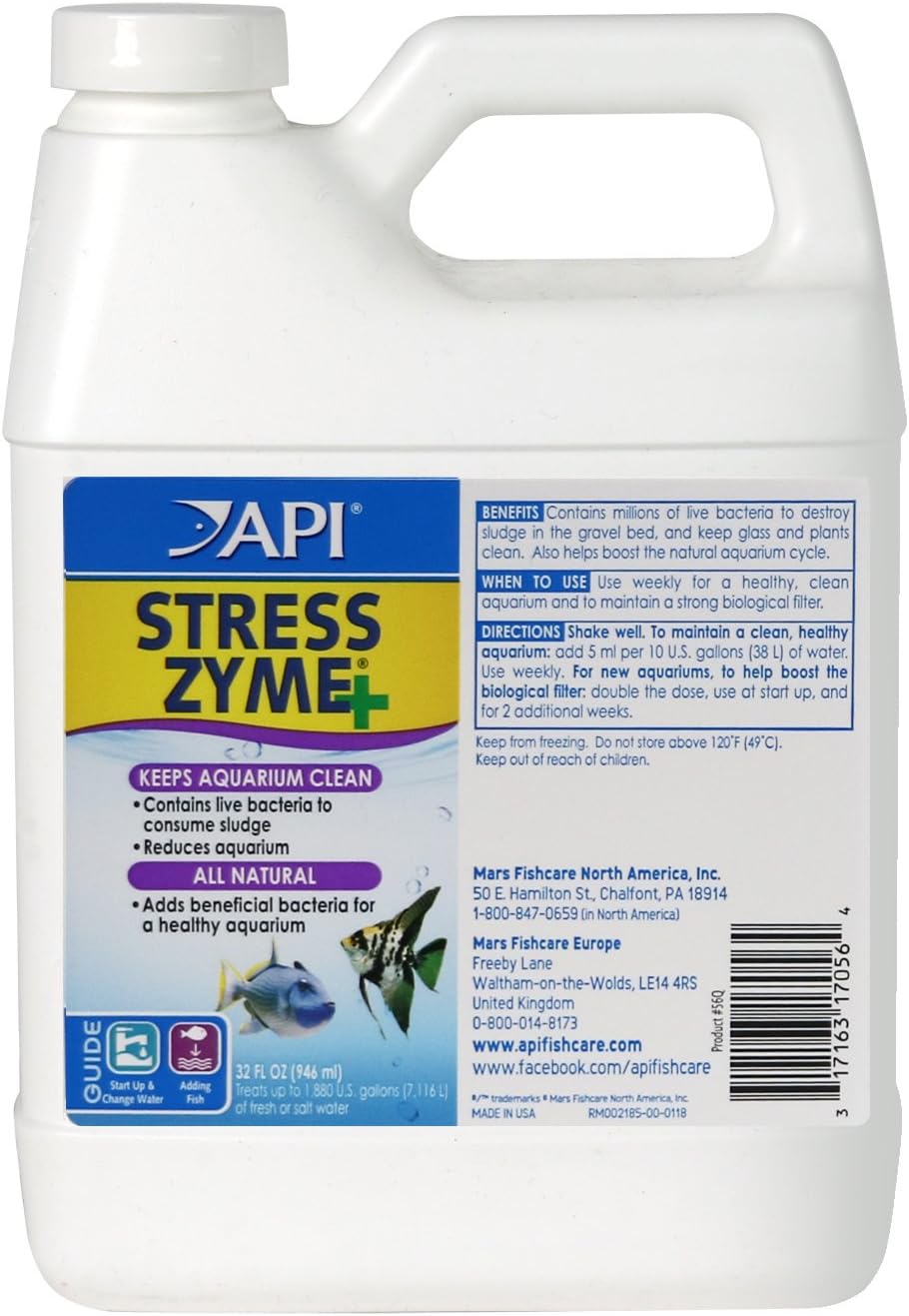 API STRESS ZYME Aquarium Cleaning Solution for Freshwater & Saltwater