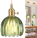 Pendant Light Fixtures Mini Hanging Lights Green Glass Vintage Pendant