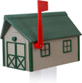 Poly Mailbox Clay with Green Trim - Weather-Resistant Decorative