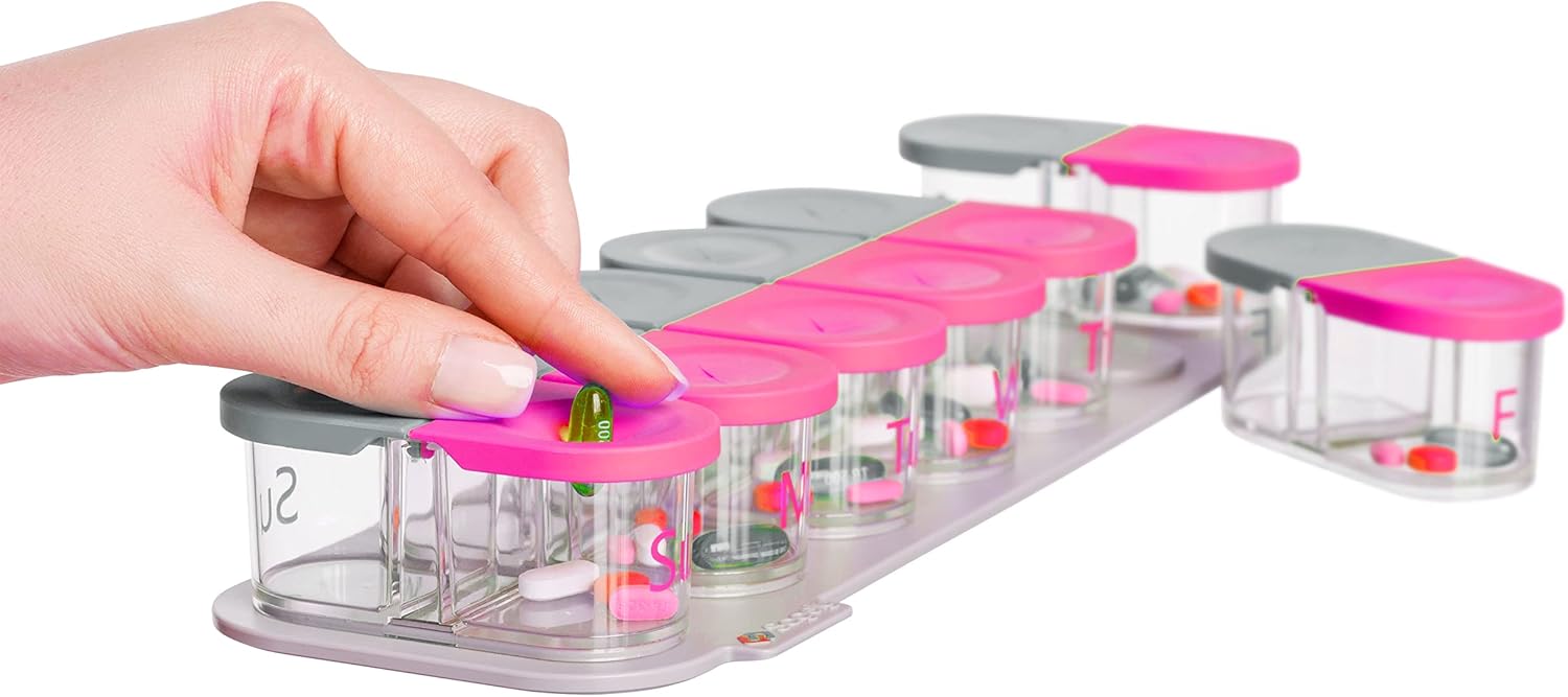 Sagely SMART XL Weekly Pill Organizer for 7 Day AM/PM Use