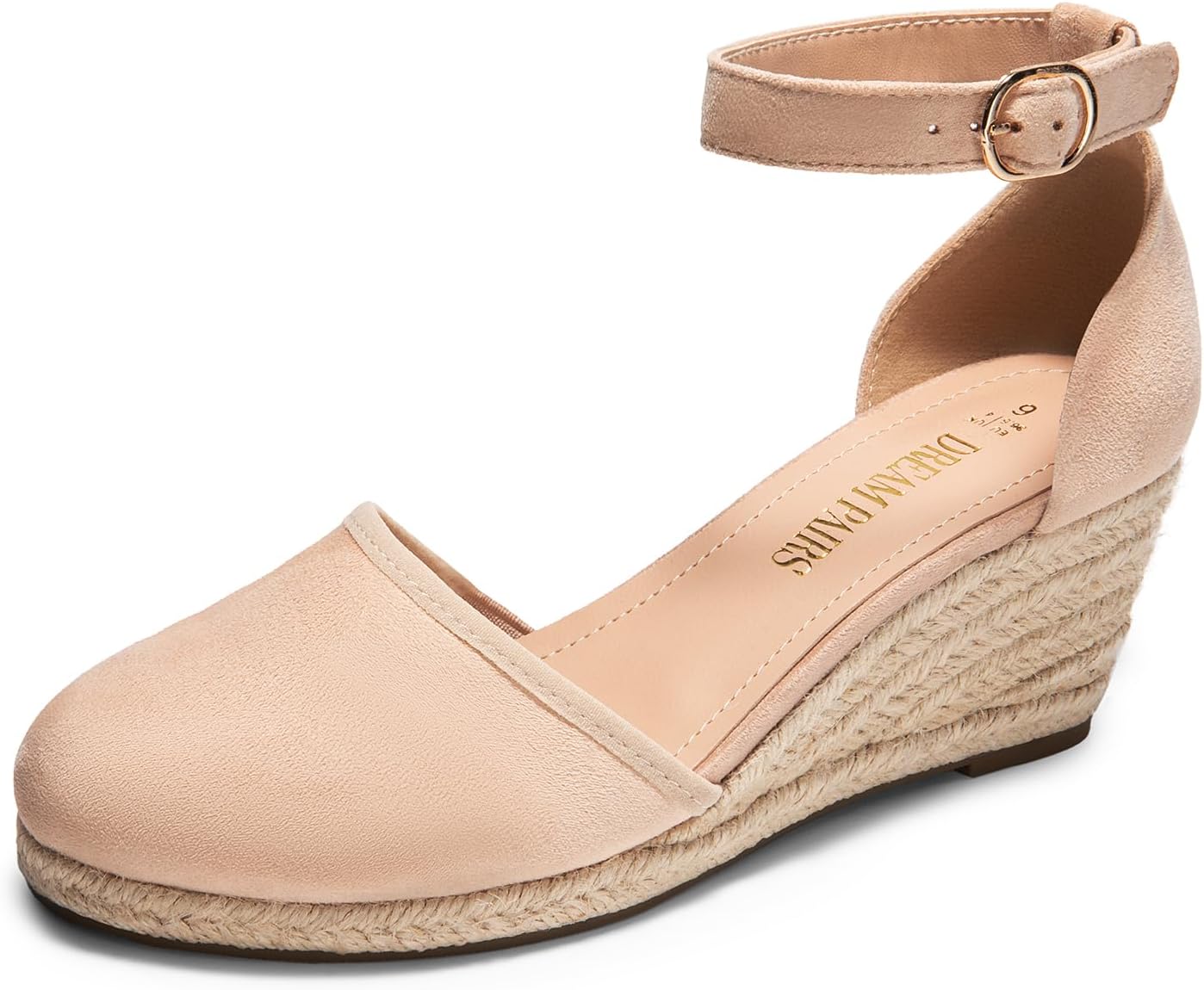 DREAM PAIRS Women's Closed Toe Ankle Strap Wedge Sandals