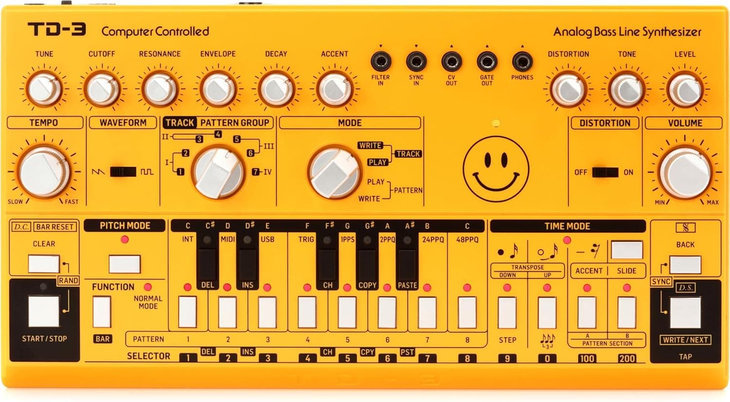 Behringer TD-3-Yellow Analog Bass Line Synthesizer Review