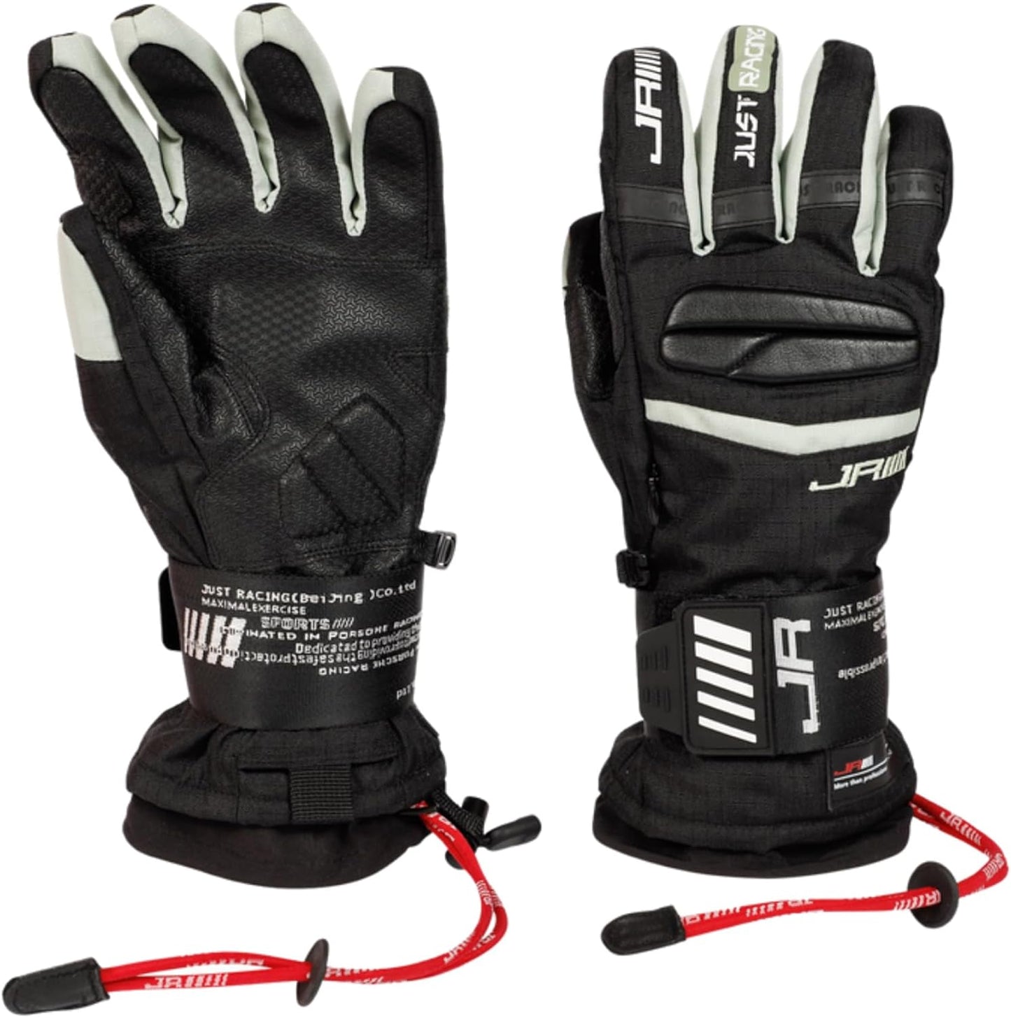 JRZHX Waterproof Ski Gloves w/ Quadruple Protection