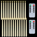 Flameless Taper Candles 24 Pack with Remote Timer Dimmer - Safe