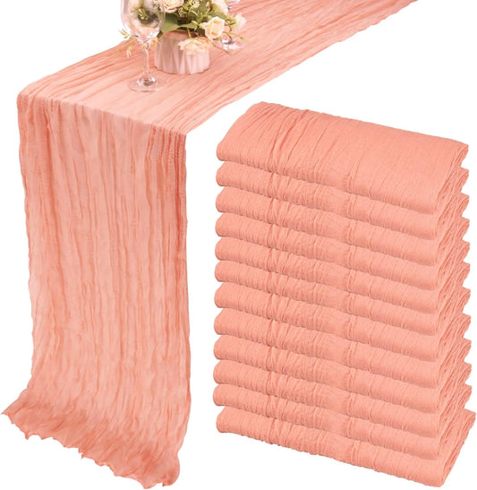 13Ft Cheesecloth Table Runner Set for Elegant Party Decor