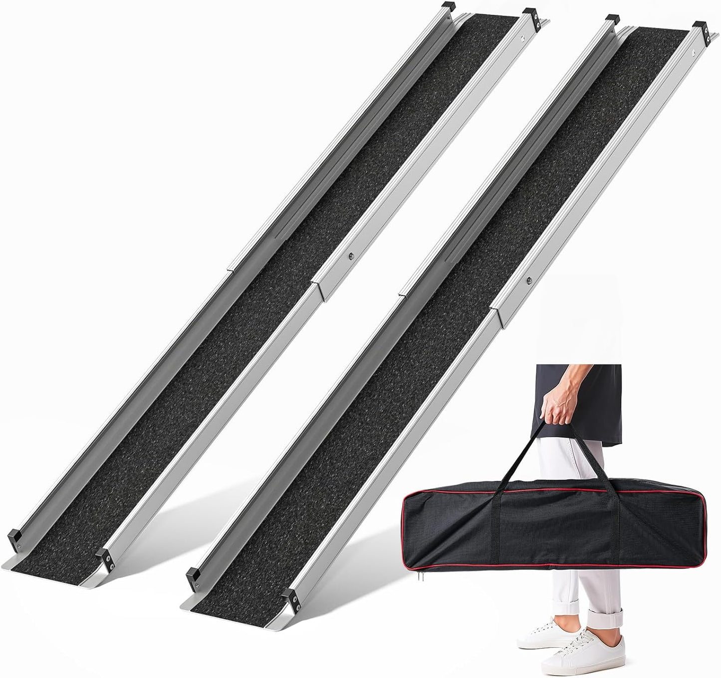 Adjustable Wheelchair Ramp 6FT Lightweight Portable Ramps