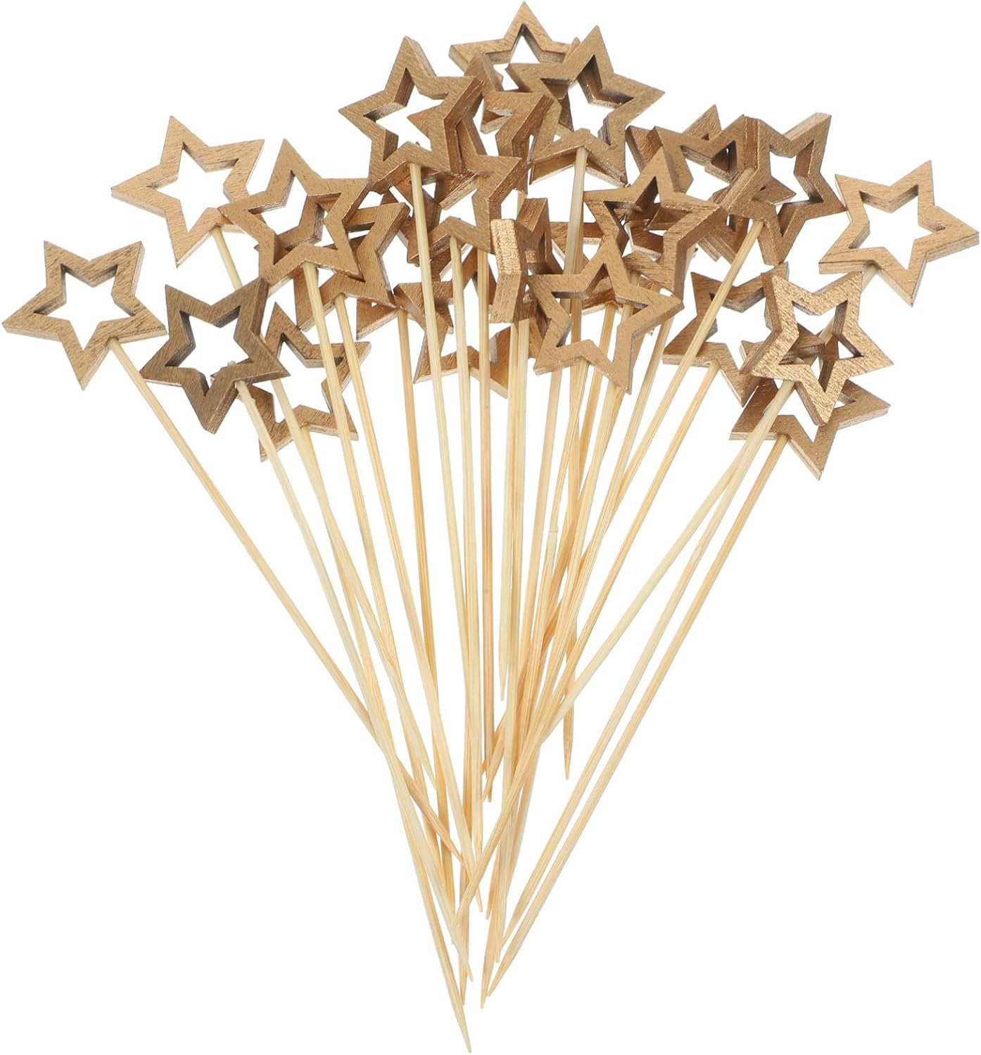 Gold Star Cocktail Picks for Festive Parties