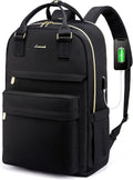 Laptop Backpack for Women 17.3in with USB Port - Waterproof Daypack