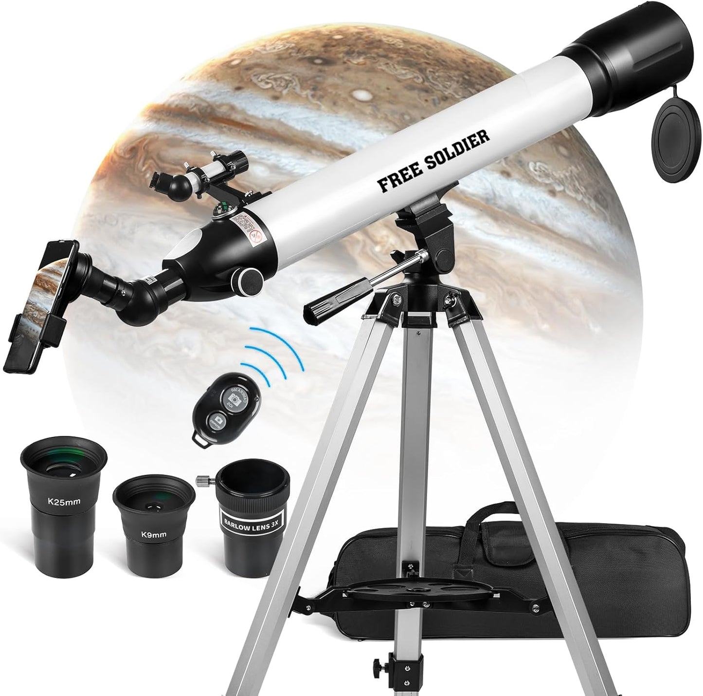 High Powered 700x90mm Refractor Telescope for Beginners Astronomy