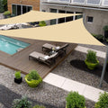 20 ft x 24 ft x 31.2 ft Beige Sun Shade Sail Canopy - Durable UV