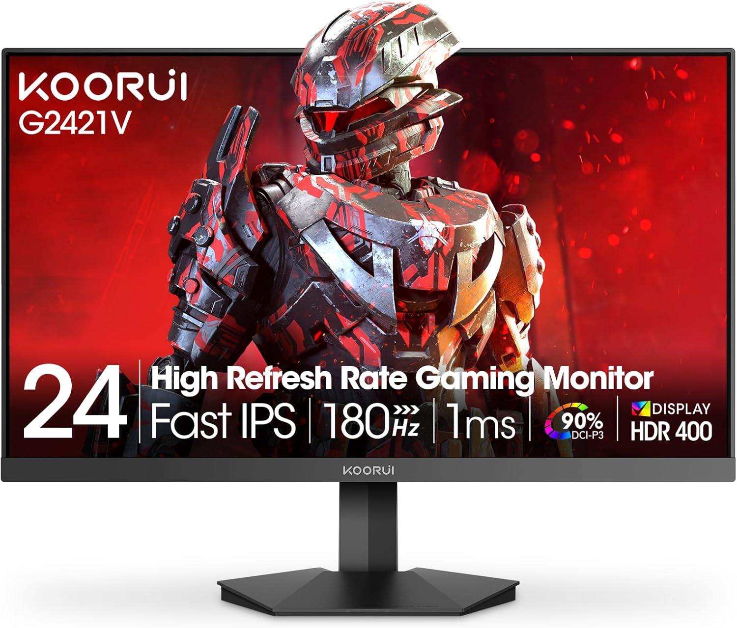 KOORUI 24 Gaming Monitor with 180Hz Fast IPS and HDR400