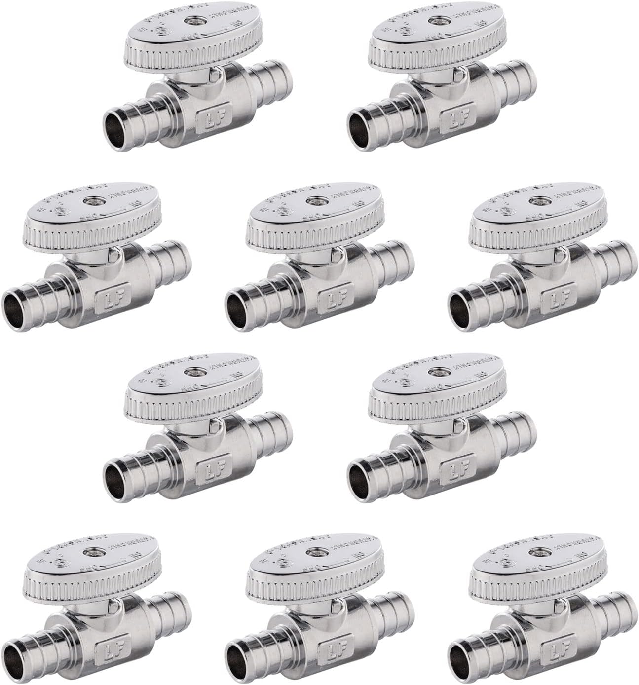 EFIELD 1/4 Turn Straight Shut Off Valve Pack of 10
