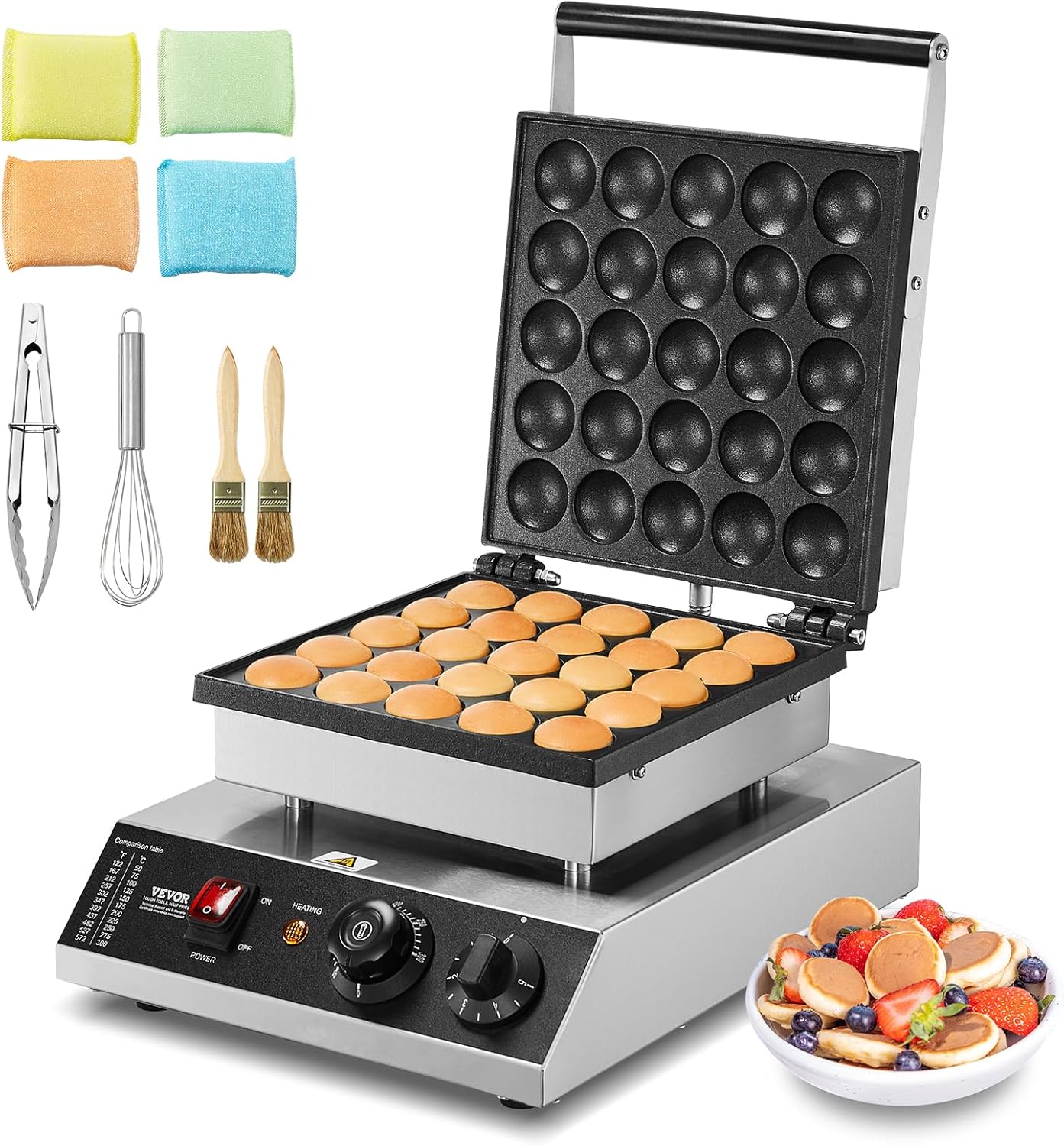 VEVOR Mini Dutch Pancake Maker for Perfectly Cooked Waffles