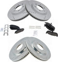 Front & Rear Ceramic Brake Pad and Rotor Kit for QX56/Armada/Titan
