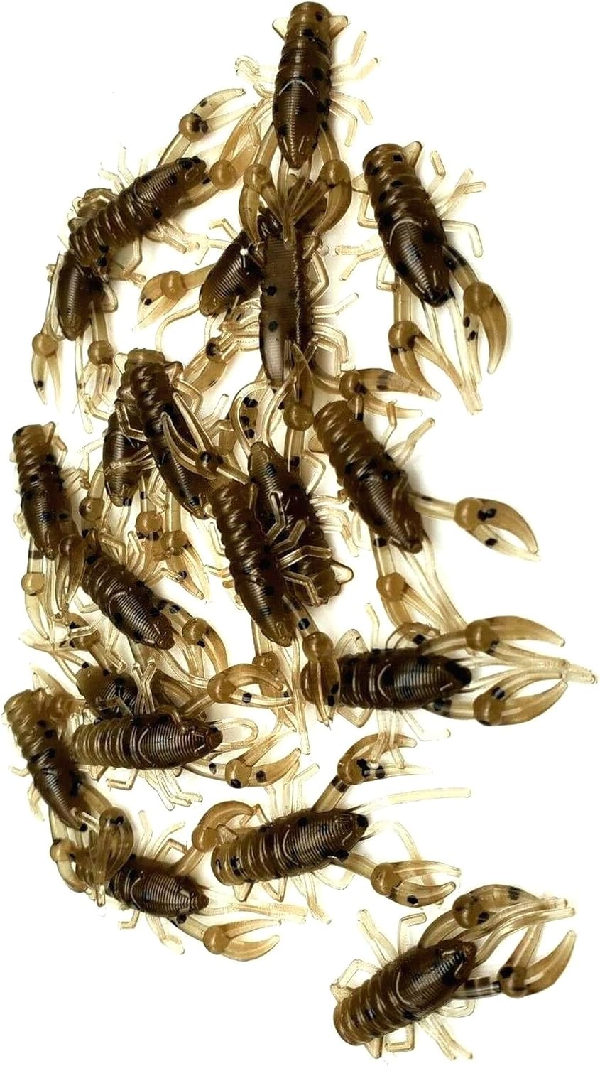 20-Pack Micro Craw Drop Shot Crappie JIG Set - Irresistible Crawdad Scent!
