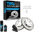 TRQ Front Brake Pad & Rotor Kit Compatible with 2001-2012 Models