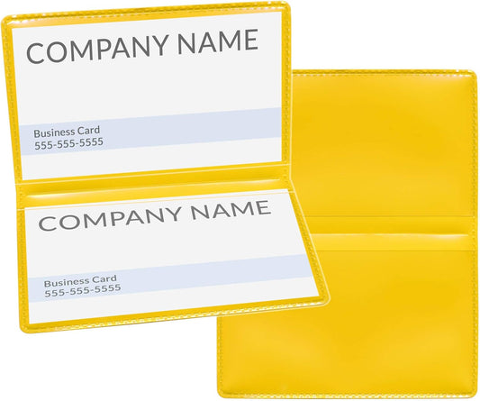 StoreSMART Yellow Folding Business Card Holders - 250 Pack