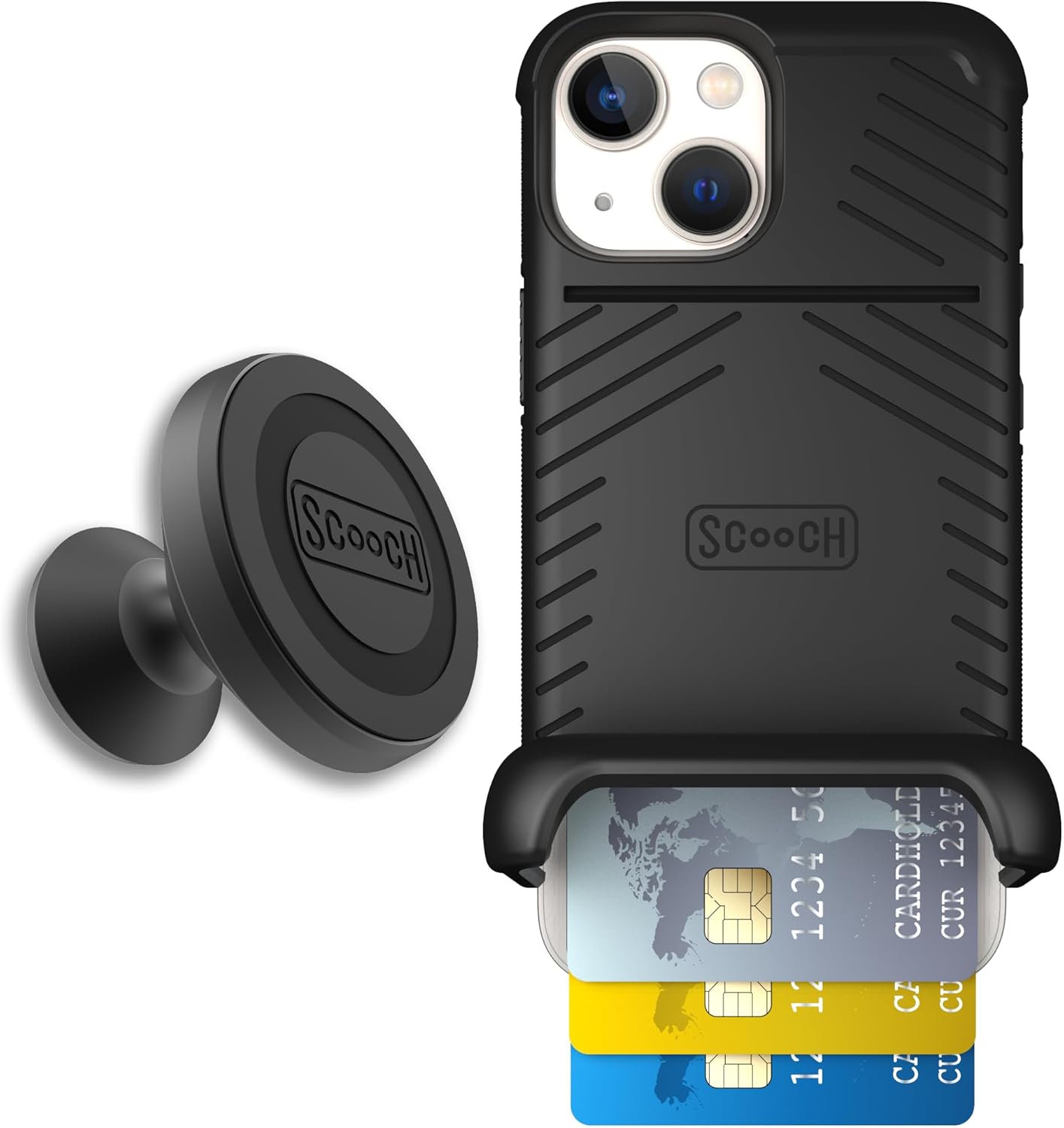 Scooch iPhone 13 Mini Case with Card Holder and Wingmount