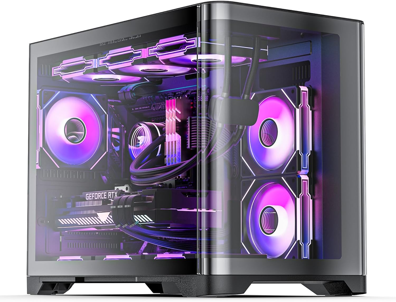 AsiaHorse Pegasus Micro ATX PC Case with Curved Glass Design