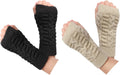 Fingerless Gloves for Women Arm Warmers - Cozy Knit Thumb Hole