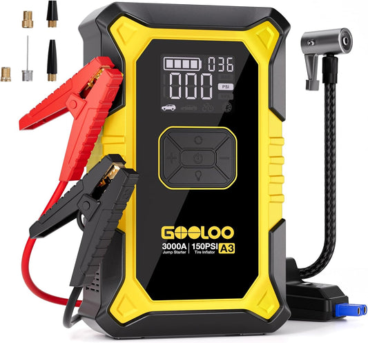 GOOLOO A3: 3000A Jump Starter & Air Compressor